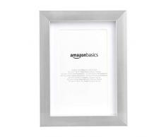 AmazonBasics - Fotorahmen mit Passepartout - 13 x 18 cm mit Passepartout bis 10 x 15 cm, Nickelfarben, 2 Stück
