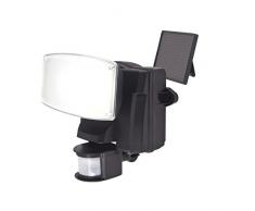 Ranex 10.044.10 Solar LED Fluter mit externem Solarpanel, Plastik, schwarz, 21.3 x 26.5 x 26.5 cm