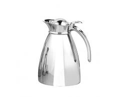 Esmeyer Empire aus Edelstahl 18/10, doppelwandig, unzerbrechlich Inhalt: ca. 1,0 Liter, spülmaschinenfest Isolierkanne, silberfarben, 14 x 14 x 19 cm