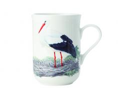 Maxwell & Williams Birds of The World Storch, Geschenkbox, Porzellan, PBW1090 Becher, schwarz, weiß, 10.5 x 7.5 x 10.5 cm
