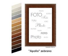 Rahmen nach Maß U1003202000 Bilderrahmen MDF Apollo zebrano dekor komplett mit Normalglas, 20 x 20 cm