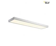 SLV PANEL 1200x300mm LED Indoor Deckenaufbauleuchte,4000K, silbergrau Leuchte Aluminium 45 W, grau