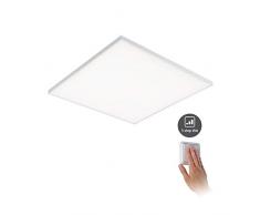 Paulmann 79822 LED Panel Velora eckig incl. 1x34 Watt dimmbar Deckenlampe Weiß matt Lichtpanel Metall Deckenlicht 3000 K, 34 W, 595mm