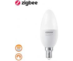 OSRAM Smart+ LED, ZigBee Lampe mit E14 Sockel, warmweiß bis tageslicht (2000K - 6500K), dimmbar, Direkt kompatibel mit Echo Plus und Echo Show (2. Gen.), Kompatibel mit Philips Hue Bridge