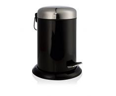 möve Push Treteimer 22 x 29,5 cm aus Edelstahl, black