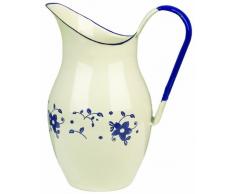 IBILI Krug Sena bauchförmig, 2,5 L, Stahl, weiß/blau, 10 x 10 x 20 cm