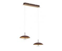 WOFI Pendelleuchte, Metall, Integriert, 24 W, Goldfarbig, 61 x 21.5 x 1500 cm