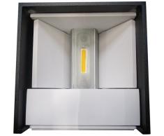Helestra LED Wandleuchte / IP54 / anthrazit / 3000 K/H: 10 cm, B: 15 cm, Ausladung 12.5 cm, warmweià A28242.93