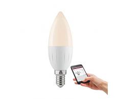 Paulmann 500.55 Smarthome Zigbee Candela LED Kerze 4, 5W E14 230V 2700K Dimmbar Leuchtmittel 50055 - Amazon Echo Plus kompatibel