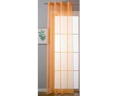 Ösenvorhang Transparent »Uni« Gardine HxB 245x140 cm Orange Stores Vorhang Ösen Bleibandabschluß Wohnzimmer, 20332-cn