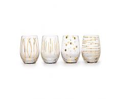 MIKASA Cheers Martinigläser, 290 ml, 4 Stück, Gold, 19.5 x 20 x 14 cm