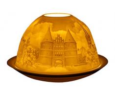 Himmlische Düfte Geschenkartikel GmbH Lübeck Windlicht, Porzellan, Weiss, 12x12x8 cm