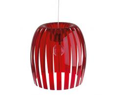 koziol Pendelleuchte Josephine XL, Kunststoff, transparent rot, 44 x 44 x 48 cm