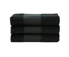 A&R Towels A&Print-Me Handtuch, Schwarz, One Size, 50 x 100 cm