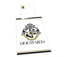 Herding Harry Potter Bettwäsche-Set, Mit Golddruck, Wendemotiv, Bettbezug 135 x 200 cm, Kopfkissenbezug 80 x 80 cm, Baumwolle/Renforcé
