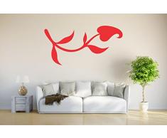 INDIGOS Wandtattoo, Vinyl, rot, 120 x 60 x 1 cm