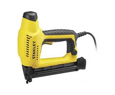 Stanley Elektrotacker und Nagler, für 12/15mm Nägel und Klammern Typ G 6/8/10/12/14mm, Tiefenanschlag, 6-TRE550