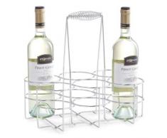 Zeller Flaschenhalter für 6 Flaschen, Chrom 32x22x31