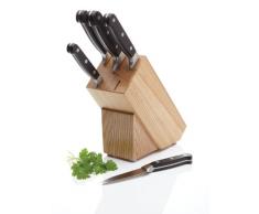 Master Class Halo Messerset mit Messerblock, Edelstahl, Braun, 36.7 x 19.8 x 9.9 cm, 5-Einheiten