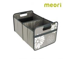 Faltbox Classic Large Stein Grau / Blumen 32x50x27,5cm stabil abwischbar Polyester Drinnen Draußen Boot Wohnmobil Kofferraumbox Wohnwagen Transport Einkaufskorb