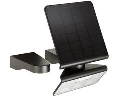 Steinel Solar-Wandleuchte XSolar L-S anthrazit, 140° Bewegungsmelder, 8 m Reichweite, für Garten, Terrasse und Hauswand