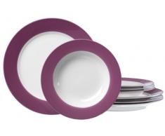 Ritzenhoff & Breker Tafelservice Doppio, 8-teilig, Porzellangeschirr, Lila