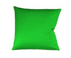 fleuresse Colours Kissenbezug, Mako Satin, grasgrÃ¼n, 80 x 80 cm