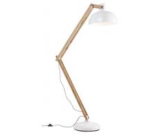 Kare Stehleuchte Work Station White, Stahl, Natur