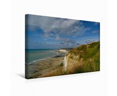 Premium Textil-Leinwand 45 cm x 30 cm quer Die KÃ¼ste bei Criel-sur-Mer in der Normandie | Wandbild, Bild auf Keilrahmen, Fertigbild auf echter Leinwand, Leinwanddruck