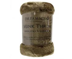 Luxus Kunstfell groß Mink Braun Fleece Überwurf über Sofa Bett Weiche Warme Decke, Chocolate Brown, King - 200 x 240xm