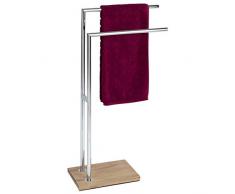 WENKO Handtuchständer Marla - Kleiderständer, Stahl, 45,5 x 82,5 x 20 cm, chrom