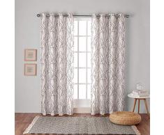 Exclusive Home Gardinen mit Tülle, Fenster-Gardinenpaneel- Paar, Polyester, Natur, 108 Length