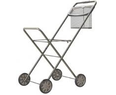 Hills FE209549 Wäschetrolley, Metall, Weißer Rahmen mit schwarzen Rädern, 920mm x 780mm x 450mm