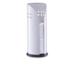 Zeller 18705 Toilettenrollenhalter, weiß, Metall, ca. 14,5 x 14,5 x 34,5 cm