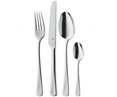 WMF Denver Besteckset, 6 Personen, 24-teilig, Monobloc-Messer, Cromargan Edelstahl poliert, glänzend, spülmaschinengeeignet