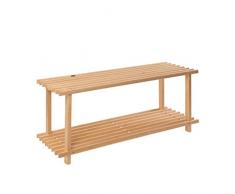 axentia Schuhregal, Tannenholz, holzfarben, ca. 77 x 30 x 26 cm