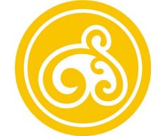 INDIGOS Wandtattoo, Vinyl, Gold, 40 x 40 cm