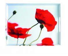 Emsa 509396 Tablett mit Corn Poppies Dekor, Größe 40 x 31 cm, Classic