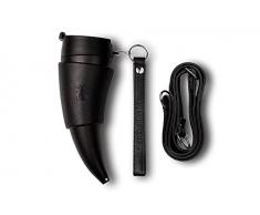 WoW STORE GOAT MUG SCHWARZ Fauxleder 470ml/16oz Tasse hornförmige Kaffee - als tragbare Thermos