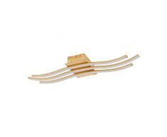 EGLO MIRAFLORES Wand- / Deckenleuchte, Deckenleuchte 3-flammig, Länge 60,5 cm, Aluminium, 8,6 W, goldfarben