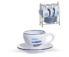 DCASA 254695 Kaffeeservice P:10,3|T:10xP:10,3|T:7xP:1,8|T:3,5 Farbig