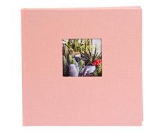Goldbuch Fotoalbum mit Fensterausschnitt, Bella Vista, 25x25 cm, 60 weiße Seiten mit Pergamin-Trennblättern, Leinen, Rosé, 24 822