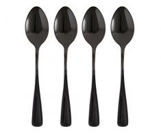 CREATIVE TOPS Edelstahl La Cafetiere glänzend Teelöffel, schwarz, 4 Stück