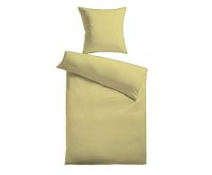 Kinzler B-11080/112 Mikrofaser Bettwäsche uni, 80 x 80 + 135 x 200 cm, ultrasoft, Natur