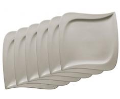 Mäser, Serie La Musica, Speiseteller 25,3 cm, im 6er-Set, in der Farbe Beige