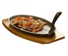 Premier Housewares Servierpfanne, Holz, schwarz, 4 x 28 x 15