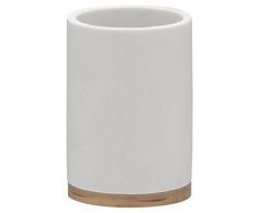 Sealskin Becher Grace, Zahnputzbecher aus Polyresin, Farbe: Weiß