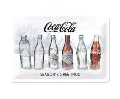 Nostalgic-Art Retro Blechschild - Coca-Cola Special Edition Snow White Bottles, Vintage Geschenk-Idee für Coca-Cola Fans, zur Dekoration, 20 x 30 cm