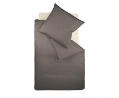 Fleuresse Colours Bettwäscheset, Mako-Satin, Espresso, 38.6 x 27.4 x 3 cm, 2-Einheiten