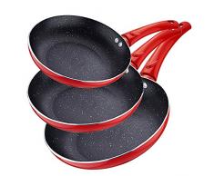 Renberg Molen Red Pfannenset, Aluminium, Rot, 28 cm, 3 Stück